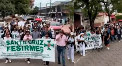 Cuarto día de paro en salud: trabajadores exigen pago de salarios antes del cambio de autoridades