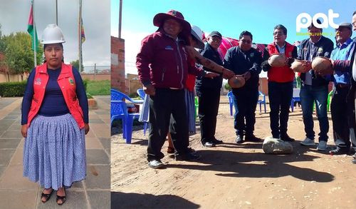 Enlosetamiento de calles en el Distrito 12 de El Alto bajo la supervisión de una arquitecta de pollera