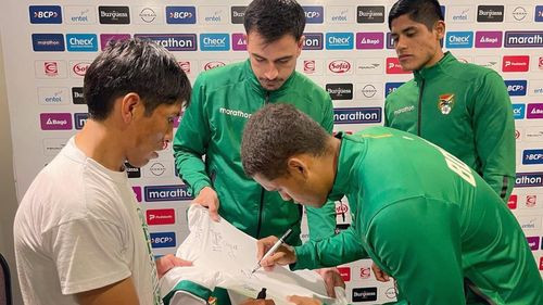 Héctor Garibay en la concentración de la selección 