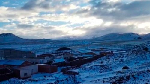 El sur de Potosí amanece cubierto de nieve tras intensa ola de frío