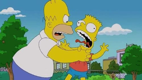 Los Simpson explican la desaparición del clásico &quot;estrangulamiento&quot; de Homero a Bart