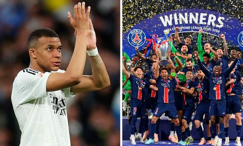 Mbappé celebra entre risas con sus excompañeros campeones de Europa