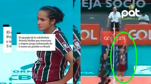“Solo me piden que no caiga de barriga”: capitana del Fluminense  juega voleibol embarazada de cinco meses 