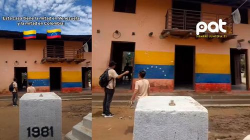 Una casa dividida por la frontera: cocina en Venezuela, sala en Colombia
