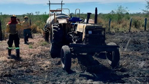 Controlan incendio de pastizal en la carretera Bioceánica