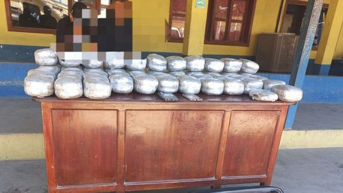 Padre e hijo capturados con 63 kilos de marihuana camuflada en bolsas de yute