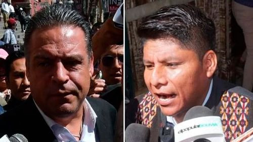 Gobernadores de Cochabamba y La Paz ingresan al Palacio entre abucheos y cuestionamientos