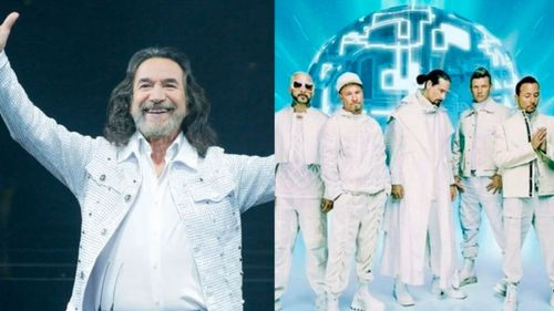 El inesperado encuentro de Marco  Antonio Solís y los Backstreet Boys  en Las Vegas