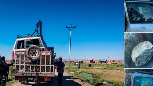 Ataque de presuntos contrabandistas deja dos heridos y daños en vehículos de la Aduana