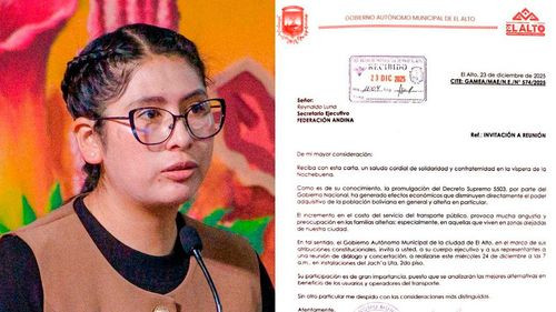 Eva Copa convoca a choferes de El Alto para definir alternativas al transporte