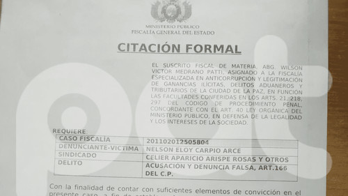 Ex piloto de Evo declarará este miércoles por denuncias falsas