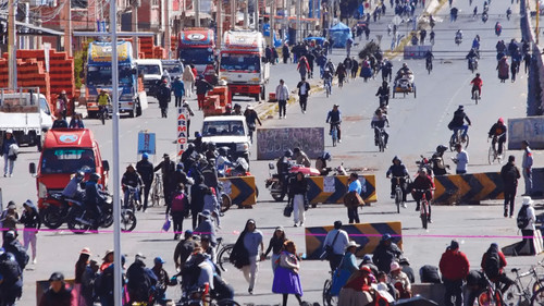 Imagen de El martes arranca con 90 bloqueos en siete departamentos en el día 33 de conflictos