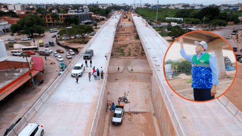 Viaducto Virgen de Cotoca alcanza 96% de avance y está cerca de su conclusión