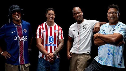 Cuatro leyendas del fútbol protagonizan el lanzamiento de las camisetas del Mundial de Clubes