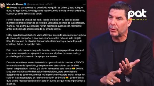 Claure rompe con el Bloque de Unidad y anuncia que pronto definirá a quién apoyará 