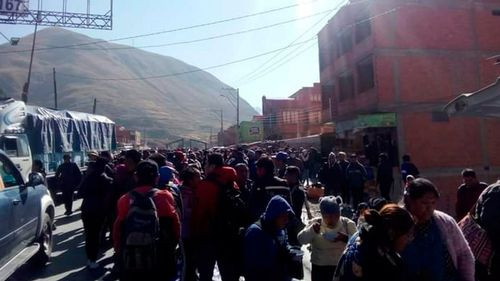 Vecinos del Norte de La Paz y los Yungas se concentran en Urujara para marcha histórica de Evo Morales