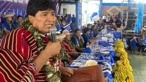 Evo Morales Inaugura el Congreso Nacional del MAS IPSP en Lauca Ñ
