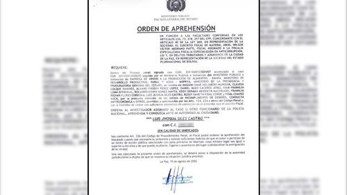 Fiscalía emite orden de aprehensión contra Luis Joshua Siles por dos delitos