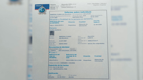 Coronel Franklin Villazón informa sobre la detención de hombre con alerta internacional por tráfico de drogas