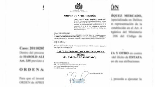 Policía boliviana ejecuta orden de aprehensión contra gerente de &quot;Las Loritas Edificios&quot; por estafa múltiple