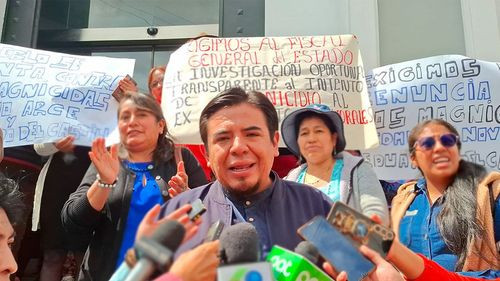 Presidente del Concejo de Sucre se une a mitin para exigir justicia por supuesto atentado a Evo Morales