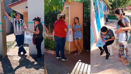 Inicio de la jornada Censal en la Zona El Quior, Plan 3000 de Santa Cruz