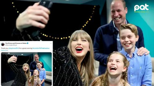 Taylor Swift comparte selfie con el príncipe William y sus hijos tras concierto en Londres