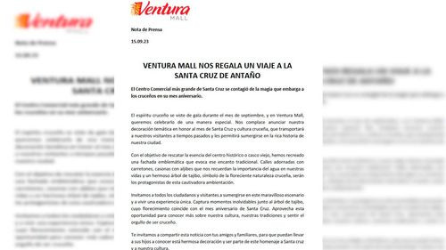 Ventura Mall nos regala un viaje a la Santa Cruz de Antaño