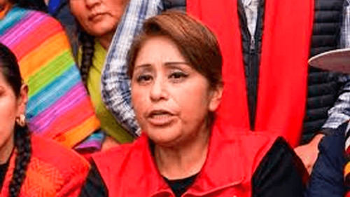 Gobierno acusa a Ruth Nina de terrorismo y delitos electorales, pide acción del TSE 
