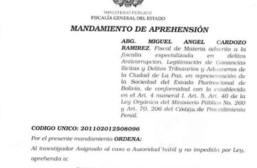 Conozca la orden de aprehensión contra Luis Arce por el caso Fondo Indígena