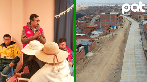 Avenida Panorámica de El Alto registra 75% de avance
