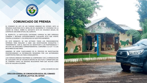 Fuerzas Armadas condenan y toman acciones ante denuncia de violencia