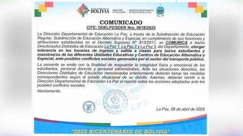 Educación otorga tolerancia por posibles bloqueos