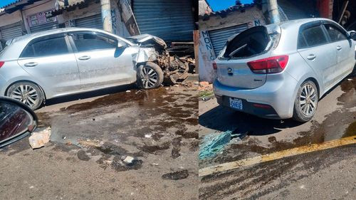  Conductora en presunto estado de ebriedad impacta contra negocios en Santa Cruz 