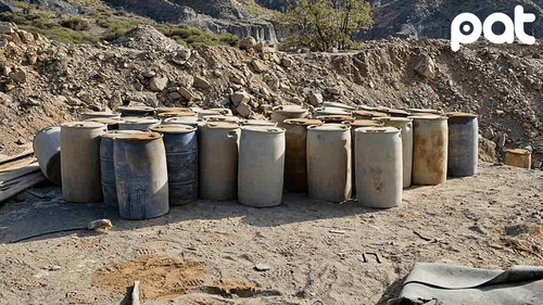 Hallan 10.000 litros de diésel en campamento de minería ilegal en Caranavi