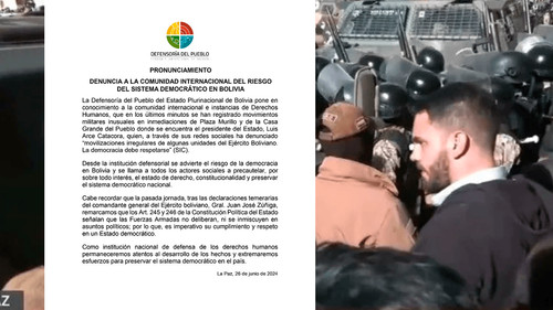 Pronunciamiento Urgente: Defensoría del Pueblo de Bolivia Alerta sobre Movimientos Militares y Riesgo Democrático
