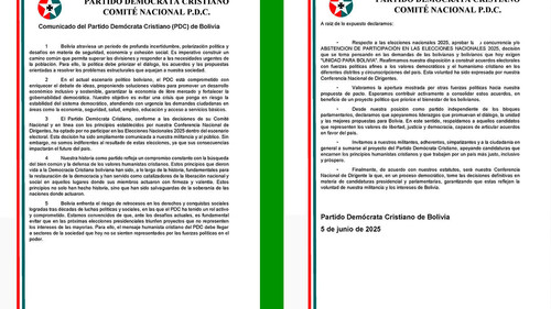 PDC se retira de las elecciones 2025