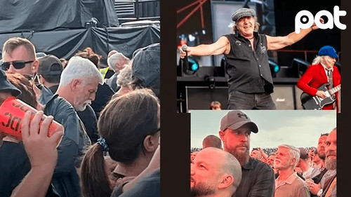 Imagen de Presidente checo sorprende en concierto de AC/DC
