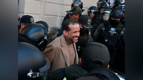 Luis Fernando Camacho asiste a audiencia del caso &quot;Golpe de Estado I&quot; en La Paz