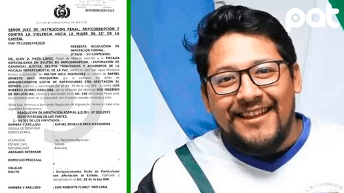 Imputación formal contra Rafael Arce por enriquecimiento ilícito y solicitan detención preventiva