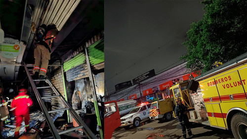 Incendio en zona comercial de Santa Cruz afecta varias casetas durante la madrugada