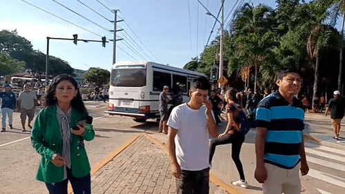 Transportistas protestan en la quinta municipal contra el reordenamiento vial  