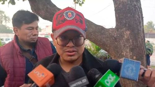 Dirigente del transporte pesado, Juan Yujra, aprehendido durante protesta en Santa Cruz