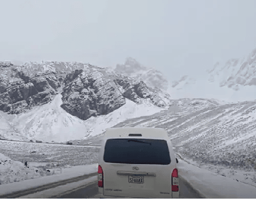 Nevada bloquea ruta a los Yungas  en La Cumbre