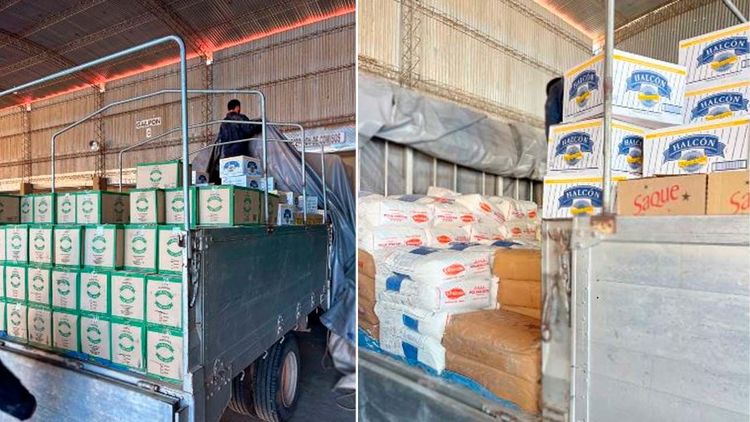 Tarija: Aduana incauta dos camiones con 14 toneladas de mercancía sin documentación