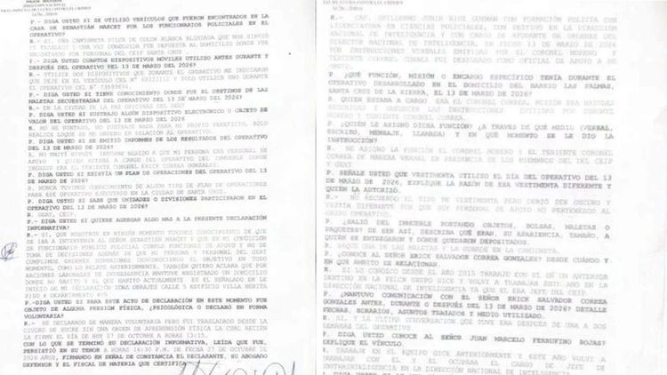 Capitán declara que ordenaron trasladar maletas incautadas en el caso Marset