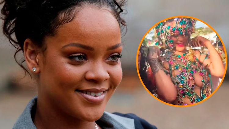 Rihanna deslumbra en el carnaval de Barbados
