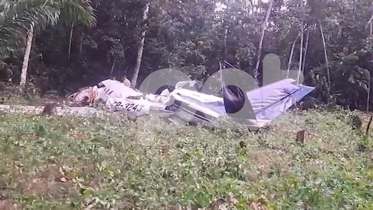 Difunden imagen del estado de la aeronave caída en Cochabamba