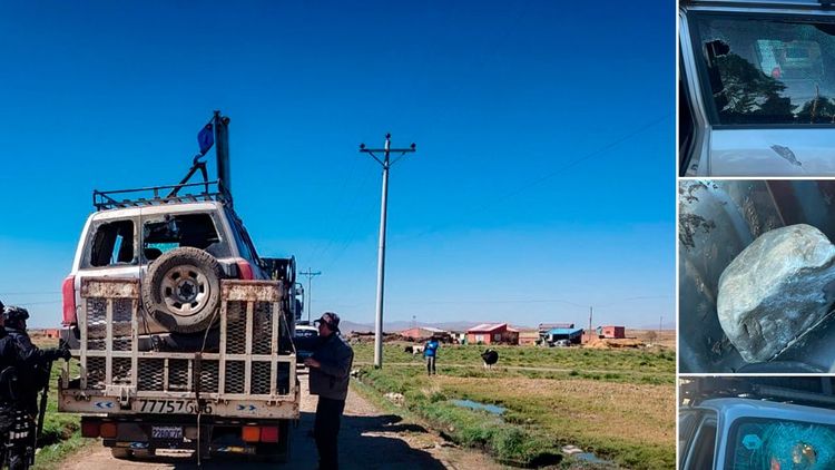 Ataque de presuntos contrabandistas deja dos heridos y daños en vehículos de la Aduana