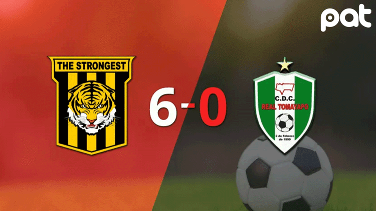 The Strongest golea 6-0 a Tomayapo con doblete de Godoy